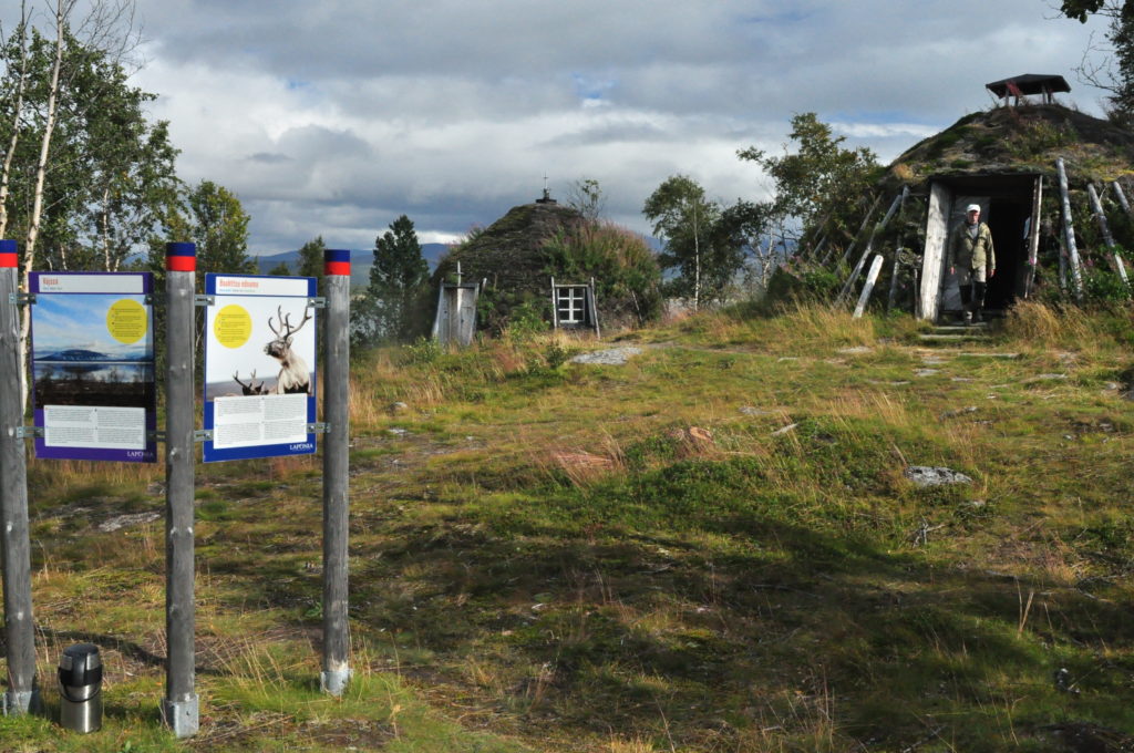 Traditional Sami peat houses at Vaisaluokta (Stora Sjöfallets Nationalpark)